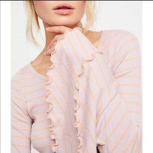 NWT Free People dusty pink combo medium top